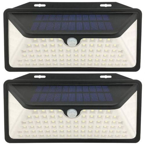 Outdoor Solar Wall Lights, 100 LED Solar Lights | 2 Pcs | WBM SMART